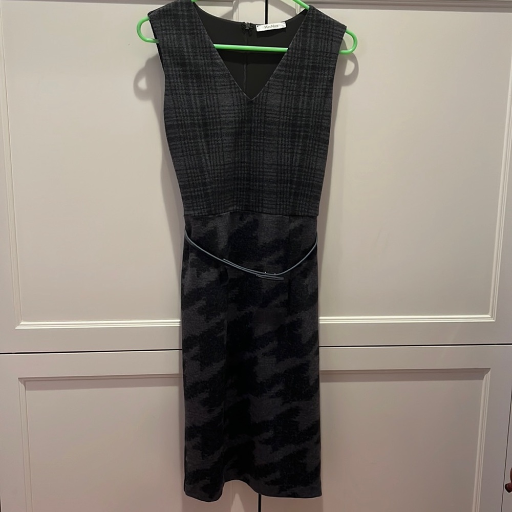 Max Mara wood dress with belt size 4